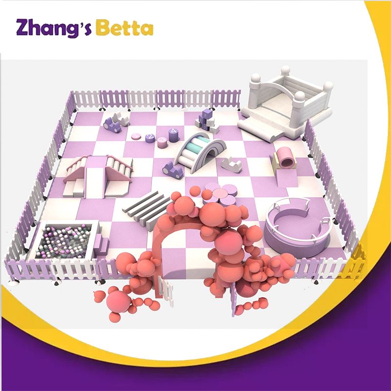 Bettaplay Pink and White commercial soft play equipment set soft play mat