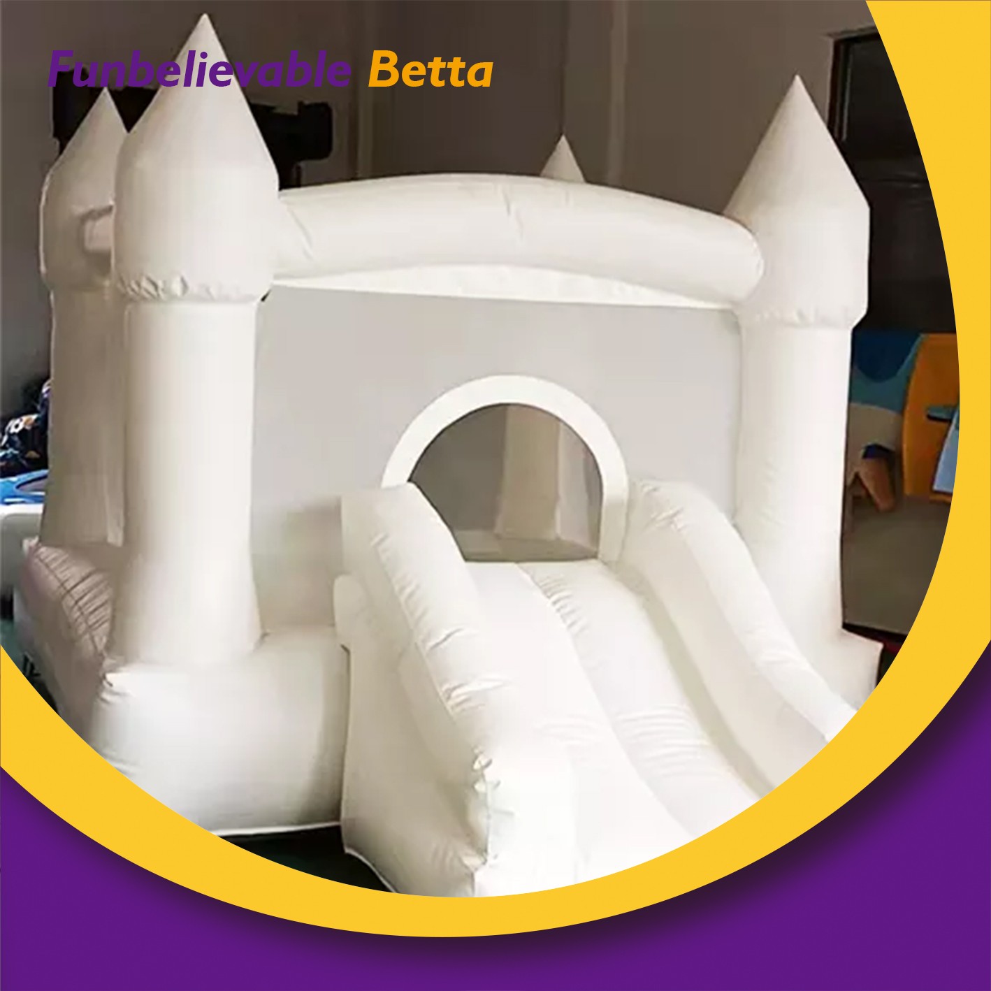 Bettaplay  New Outdoor Wedding Rental White Bouncer Inflatable Jumping Castle