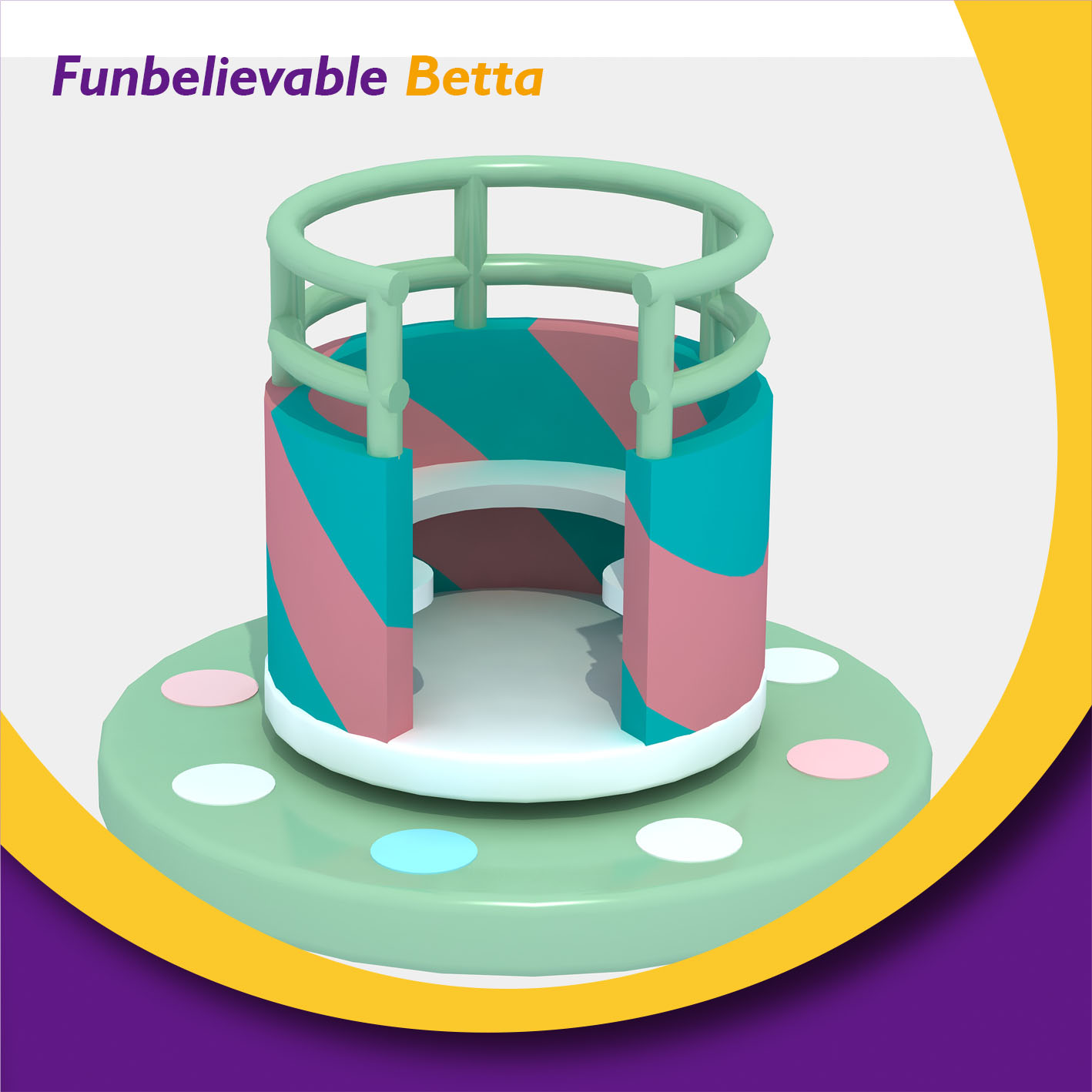 Bettaplay soft play animal carrousel soft play spinning seat for kids