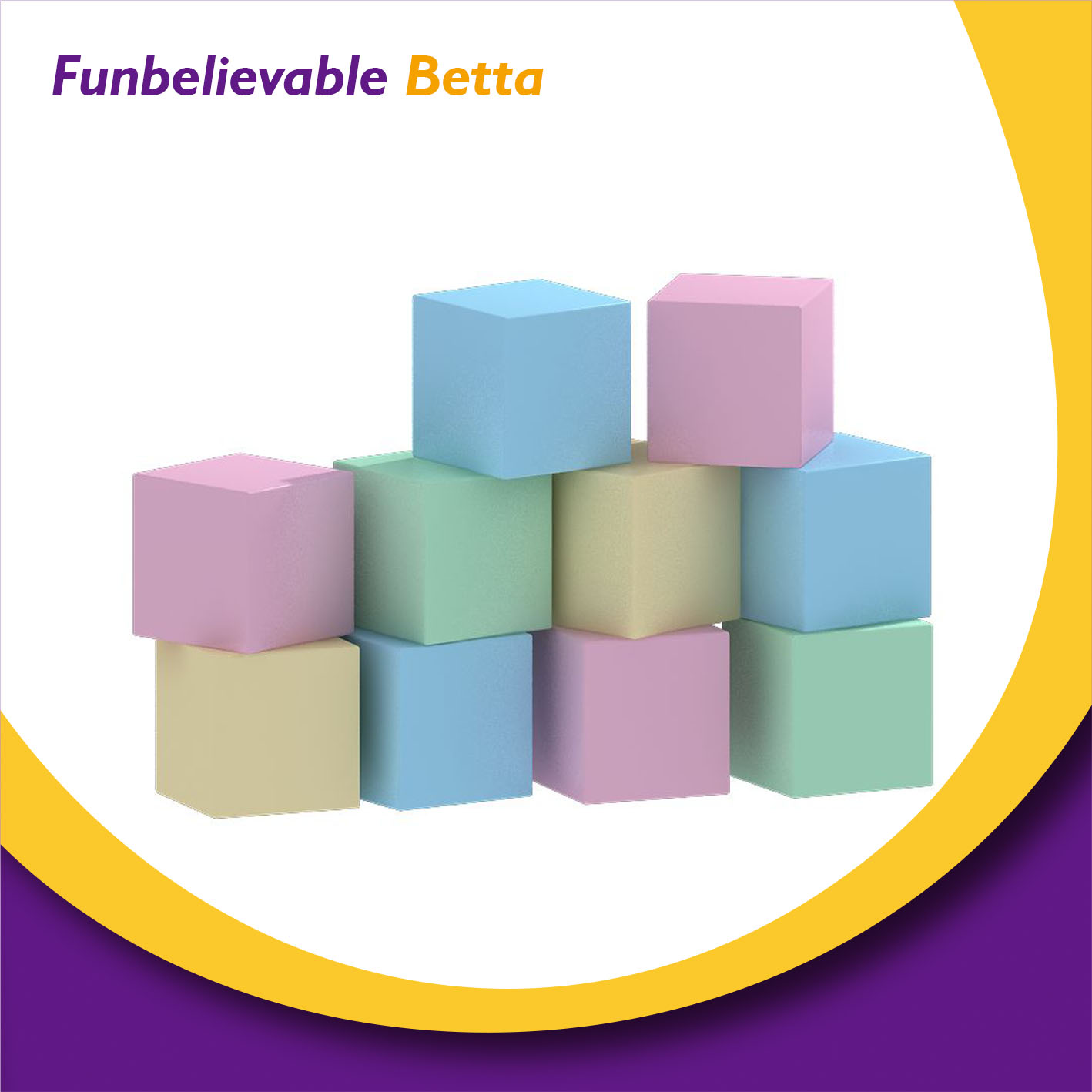 Bettaplay soft play party rental cubic all foam building blocks for kids