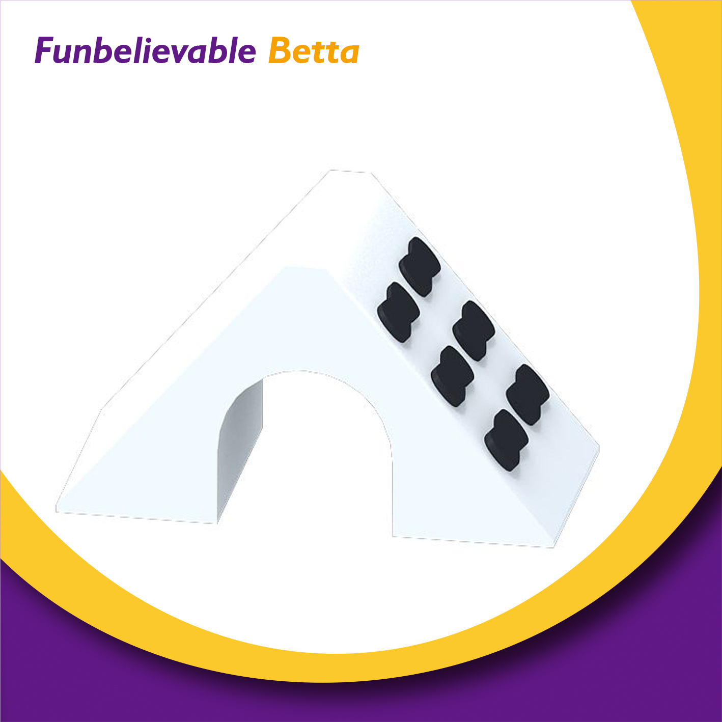 Bettaplay all white set climbing and slide soft play item manufacturer for your party