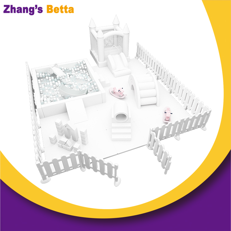 Bettaplay White Inflatable Castle Slide Indoor Kids Soft Play Package