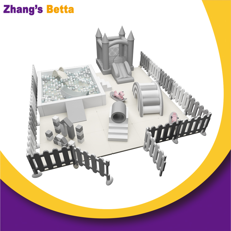Bettaplay Kids Grey Bouncy Castle Slide Indoor Soft Play Package