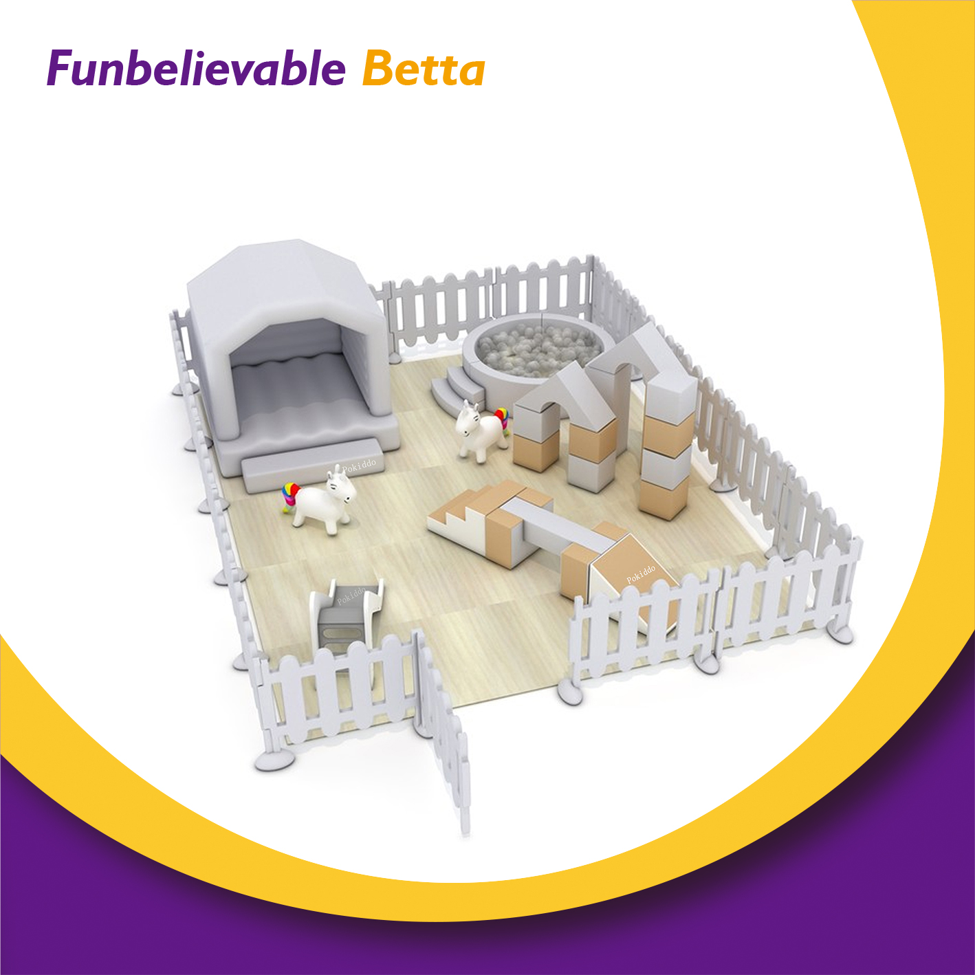 Bettaplay soft play equipment customized Soft play package with ball pool for kids