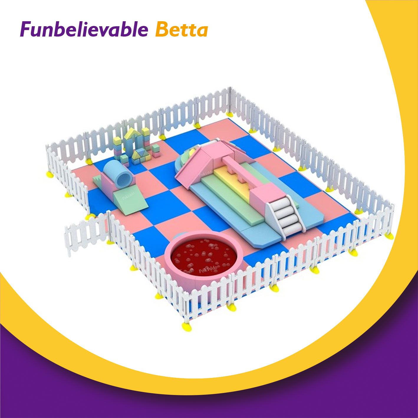 Bettaplay blue customized Soft play package for indoor kids playground